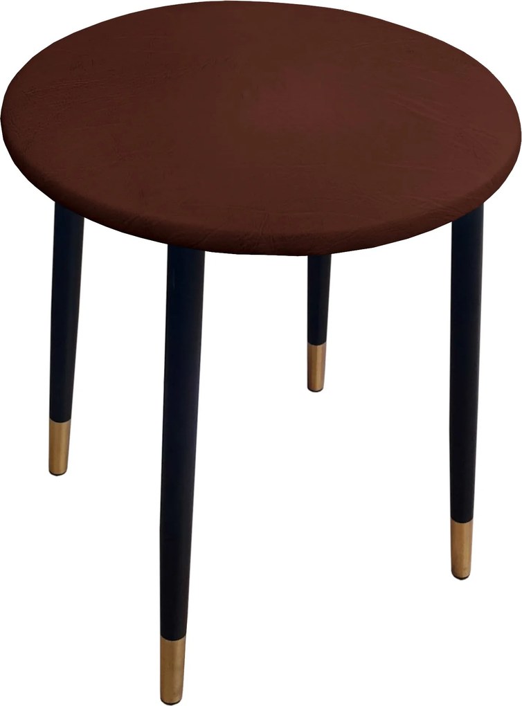 Taboret TRIX stelaż metalowy STOŁEK LOFT : Kolor nogi - Czano-złota stożek, Kolor tkaniny - SKAJ - AL5, Typ tkaniny - Skaj