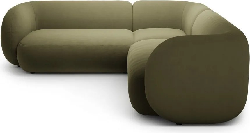 Zielony aksamitny narożnik Kate – Micadoni