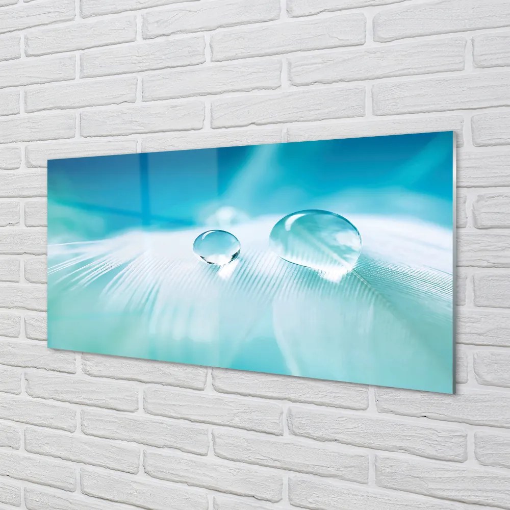 Panel nad Blat Kuchenny Makro Detal Kropli Wody