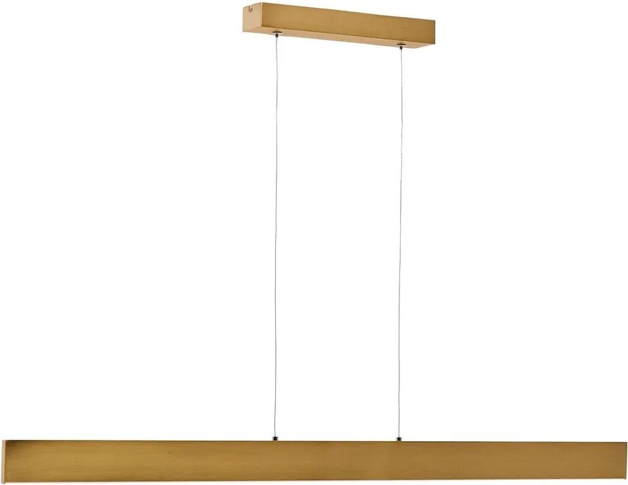 Lampa wisząca LED w kolorze złota z metalowym kloszem Boadella – Kave Home