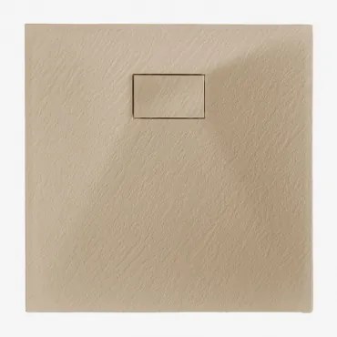 Brodzik Prysznicowy Soho Square, Antypoślizgowy, Bardzo Płaski Z Żywicy Smc 90 X 90 Cm & Marrón Arena Claro - Sklum