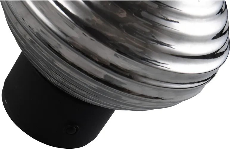 Ciemnoszary szklany kinkiet LED na USB ø 15,5 cm Earl – Reality