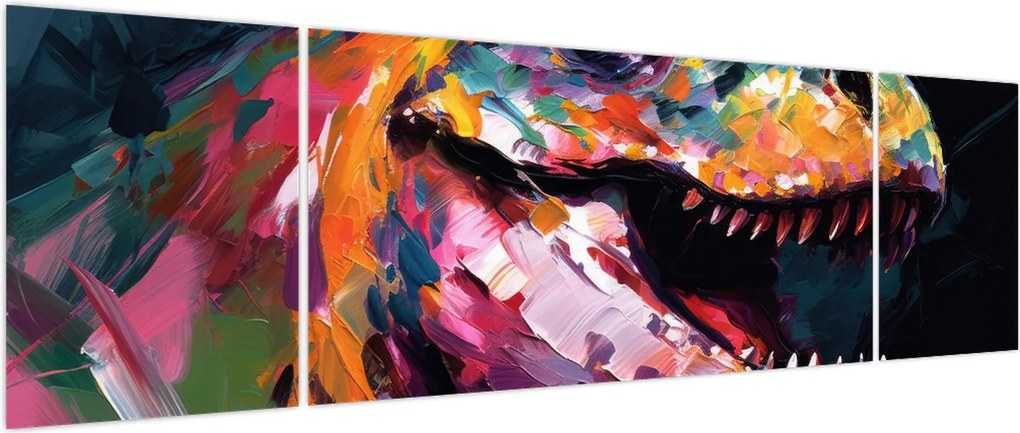 Obraz - Dinozaur, malarstwo (170x50 cm)