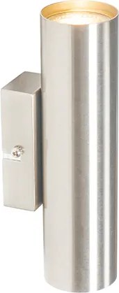 Nowoczesna lampa ścienna stalowa 2-światłowa - Jeana