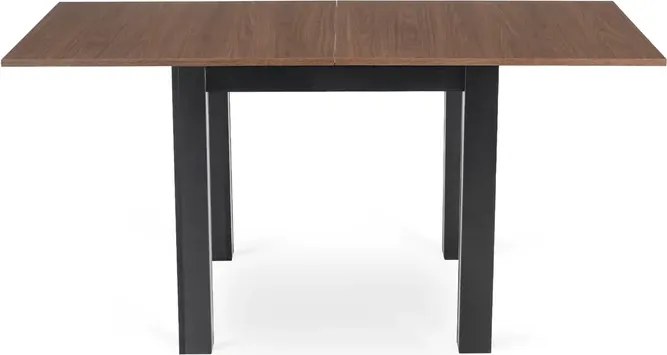 Stół Kwadratowy Rozkładany MAX 80-160 cm Orzech Nicea/Czarny Loft