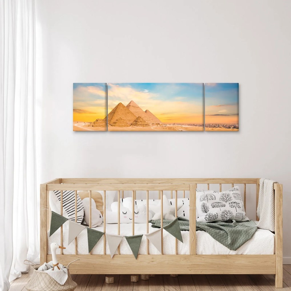Obraz egipskich piramid (170x50 cm)