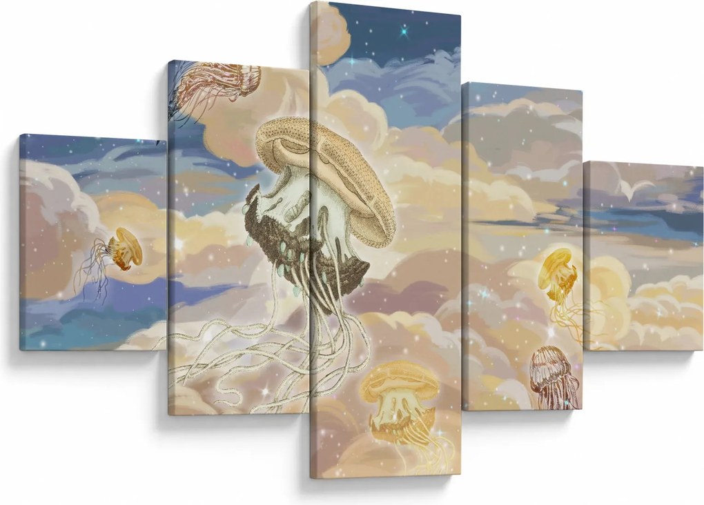 Obraz - Niebiańskie Meduzy (125x70 cm)