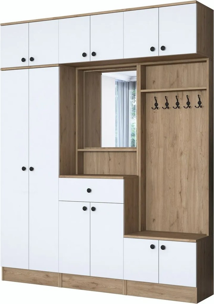 Zestaw do przedpokoju Ewa White and Walnut