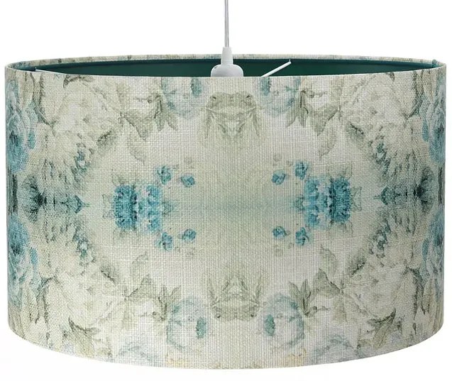 Zielona lampa wisząca z kloszem w kwiaty - 5X S371 Z4-T08