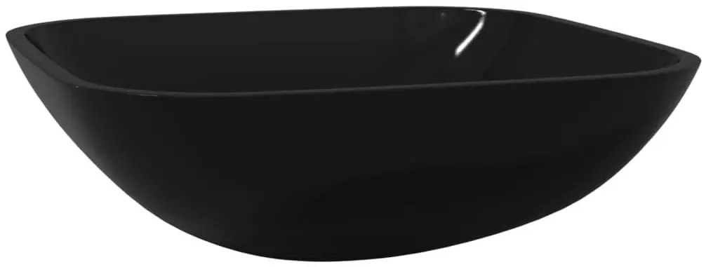 Czarna kwadratowa umywalka nablatowa W7-A18