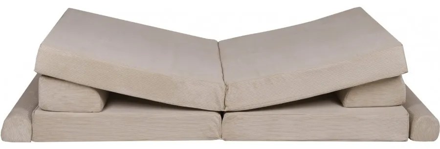 Slimcord sztruksowa sofa dziecięca, beżowa - meowbaby®