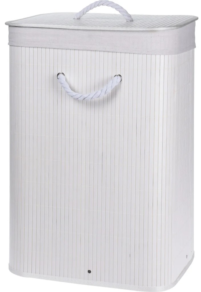 Bambusowy kosz na pranie z pokrywą NATURAL, 60 l