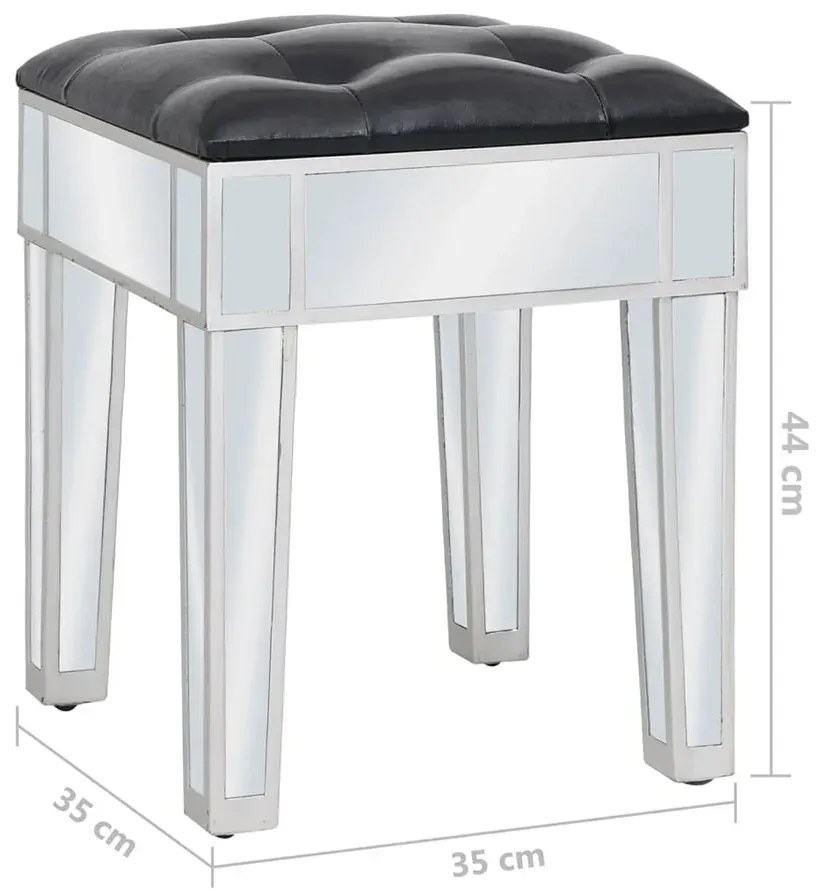 Lustrzana toaletka z szufladami i stołkiem F4-F18