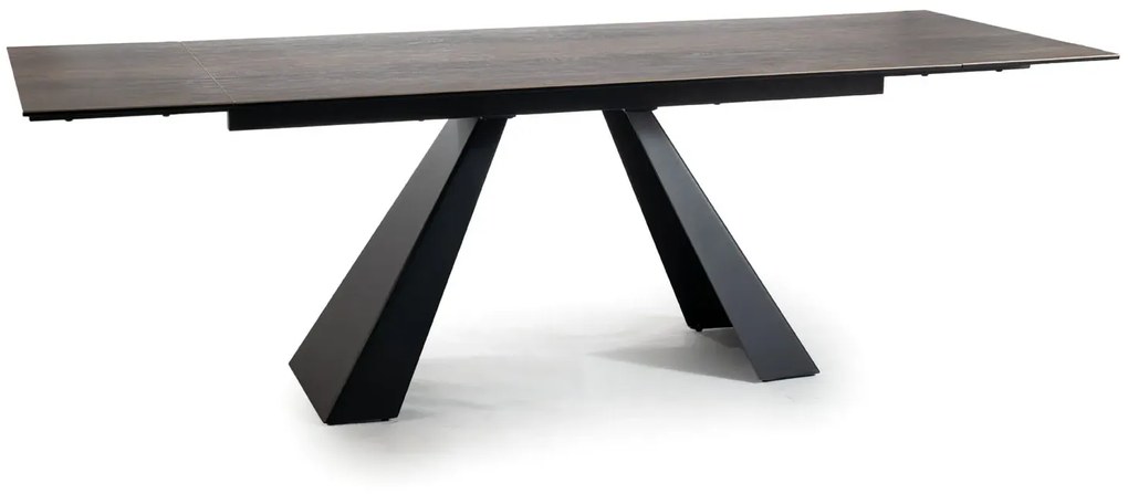 STÓŁ SALVADORE CERAMIC BRĄZ LEGNO / CZARNY MAT (160-240)X90 SIGNAL