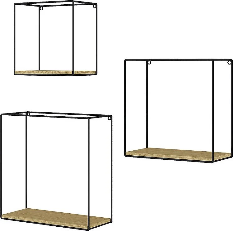 Półka ścienna złoty dąb energetyczny 32x12x32 hilde