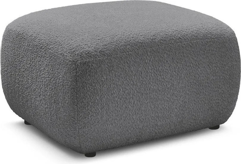 Szary podnóżek z materiału bouclé Montaigne – Bobochic Paris