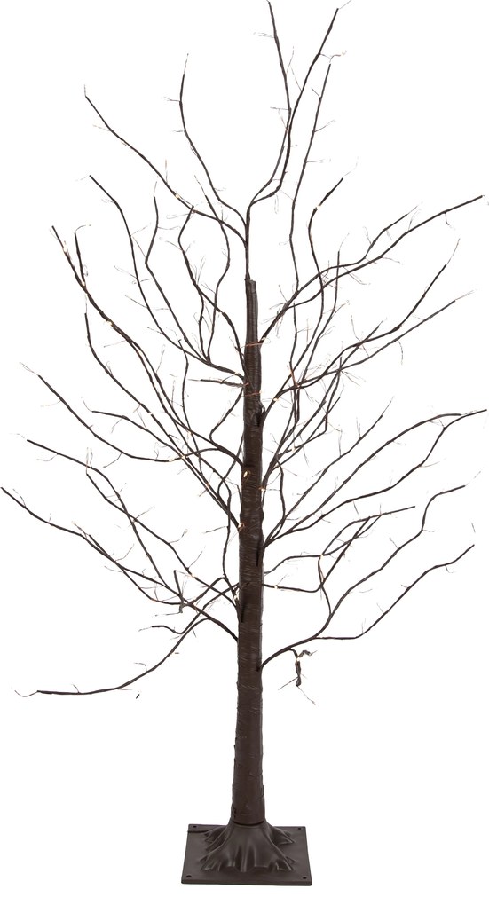 Świąteczna lampa podłogowa brązowa drzewko 120 cm z LED z timerem IP44 - Ki
