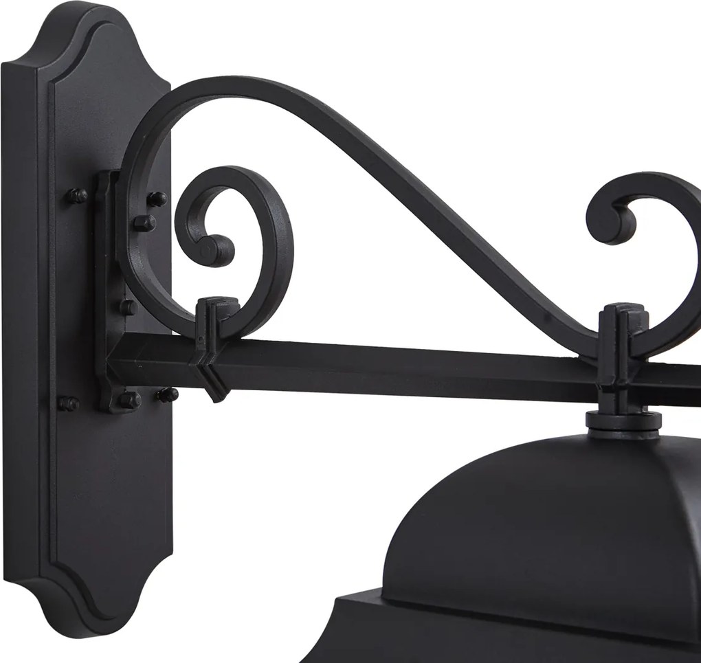 Klasyczny kinkiet zewnętrzny czarny IP44 - Big