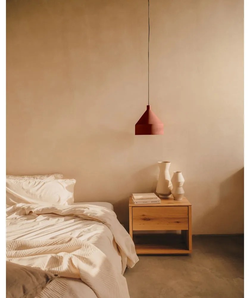 Lampa wisząca w kolorze terakoty z metalowym kloszem ø 30 cm Peralta – Kave Home