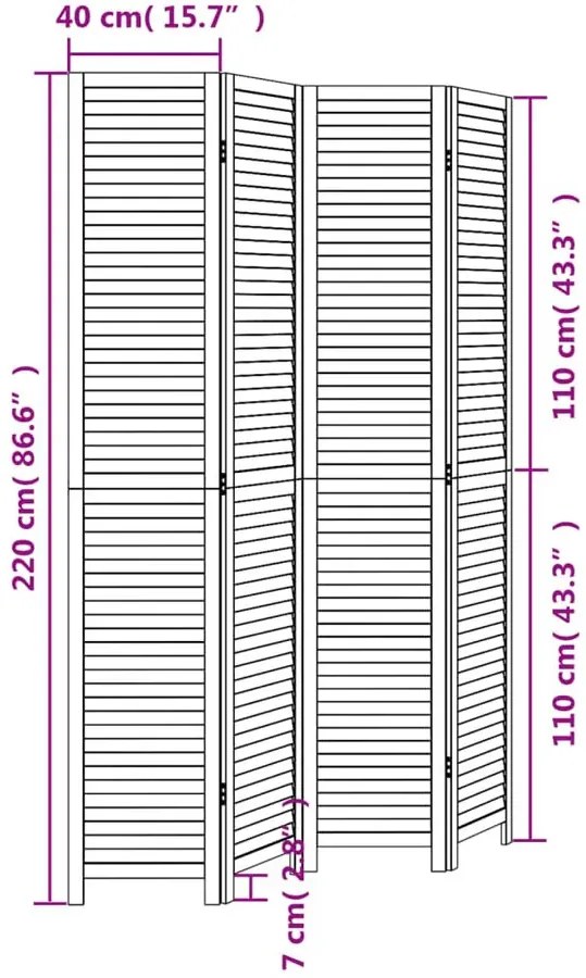 Drewniany Parawan Czarny Pokojowy R4-B63