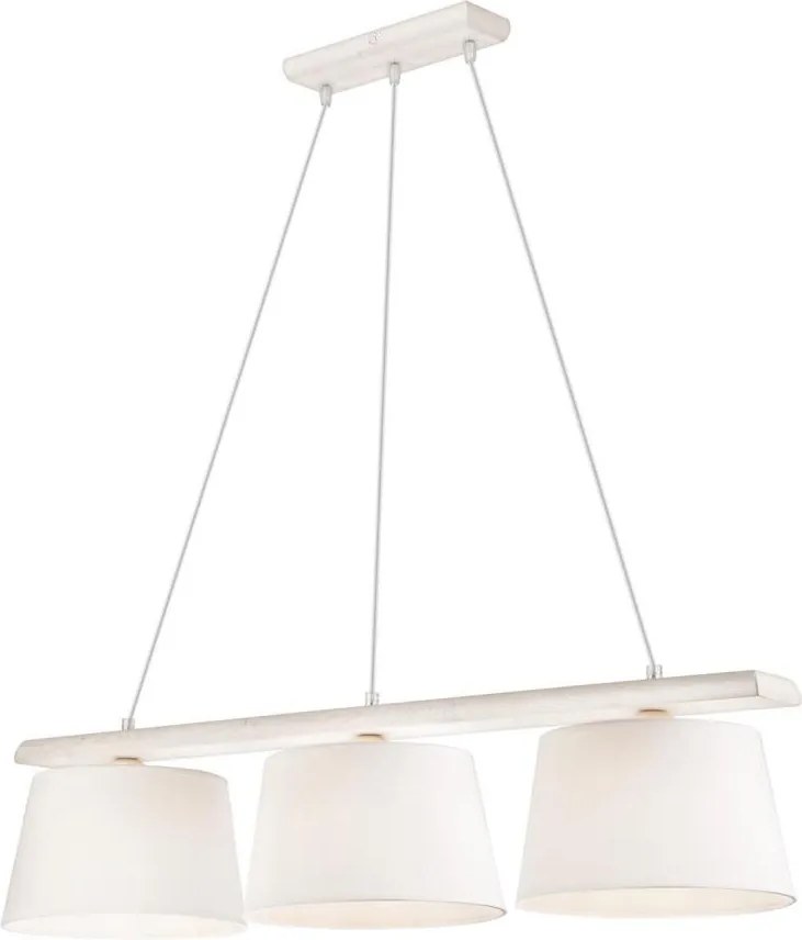 Lampa wisząca AIDA na przewodzie 3xE27/60W/230V dąb/biały
