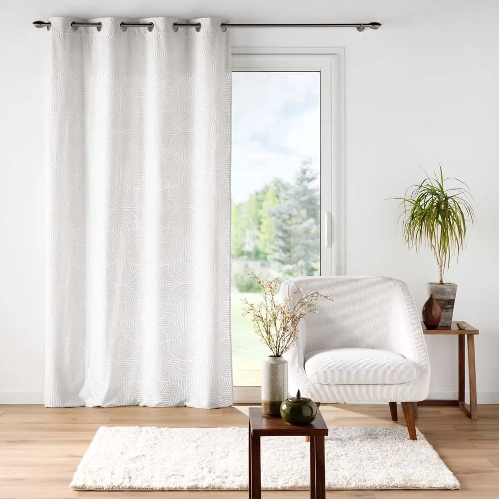 Biała aksamitna zasłona 135x260 cm Eva – douceur d'intérieur