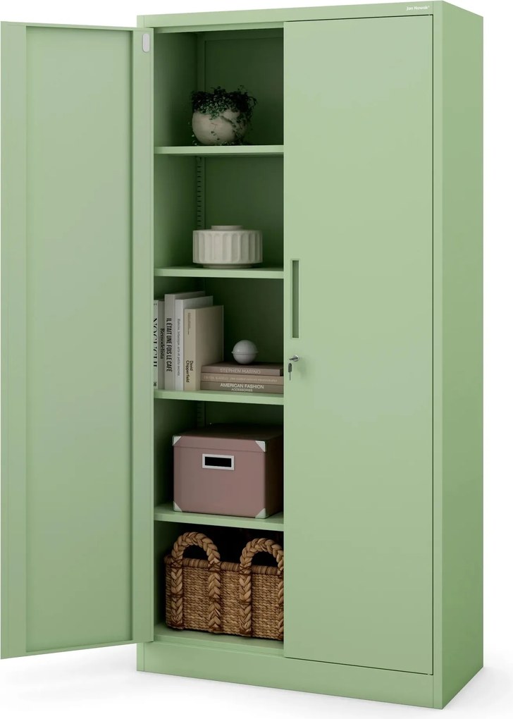 Szafa biurowa Fresh Style Jan 90x40x185 cm pastelowy zielony
