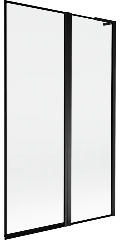 Mexen Mist L parawan nawannowy 2-skrzydłowy prawy 110 x 150 cm, czarna ramka, czarny - 8A9L-110-011-70-70-P