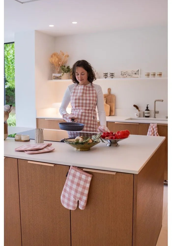 Bawełniany fartuch Gingham – Tiseco Home Studio
