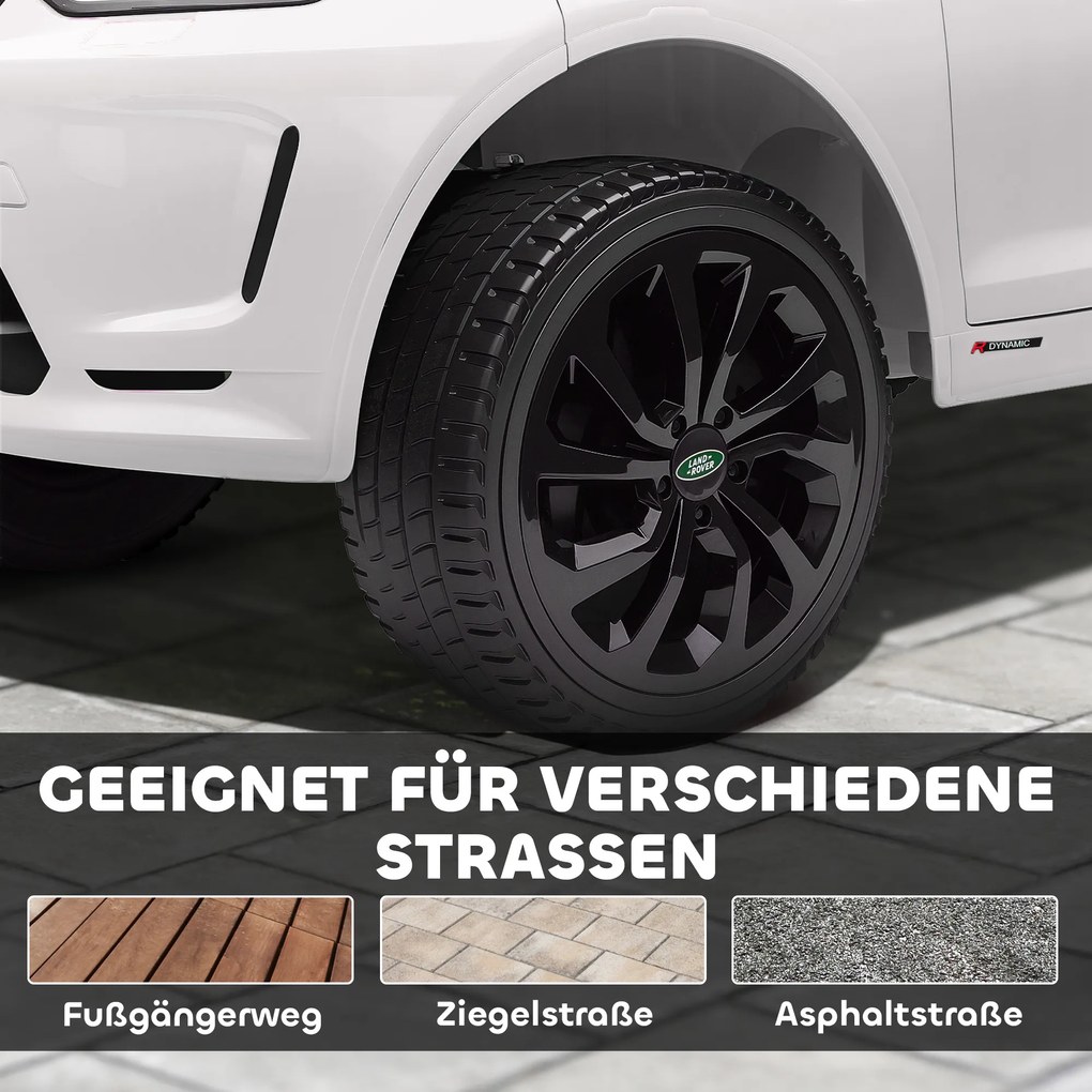 AIYAPLAY Elektryczny samochód dla dzieci, 12V pojazd dziecięcy z pilotem, oświetleniem LED, muzyką i klaksonem, 3-6 lat, Biały