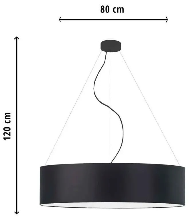 Lampa wisząca z dużym abażurem 80 cm - B4-A02