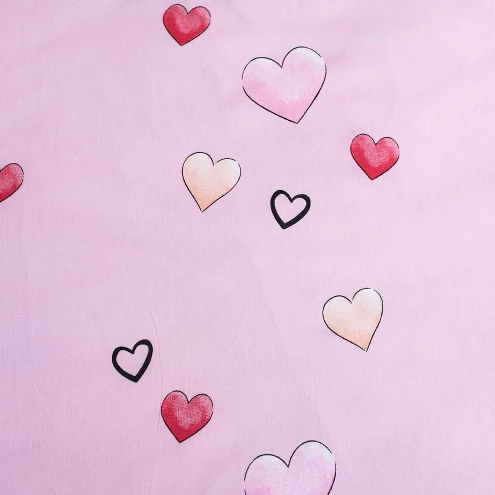 Biała/różowa bawełniana pościel dziecięca jednoosobowa 140x200 cm Minnie "White" – Jerry Fabrics