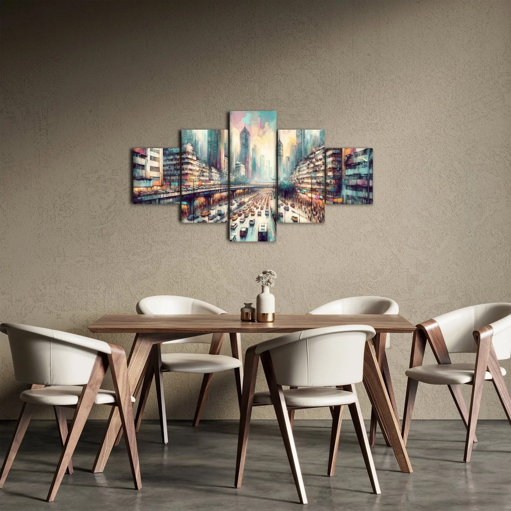 Obraz - Życie w wielkim mieście (125x70 cm)
