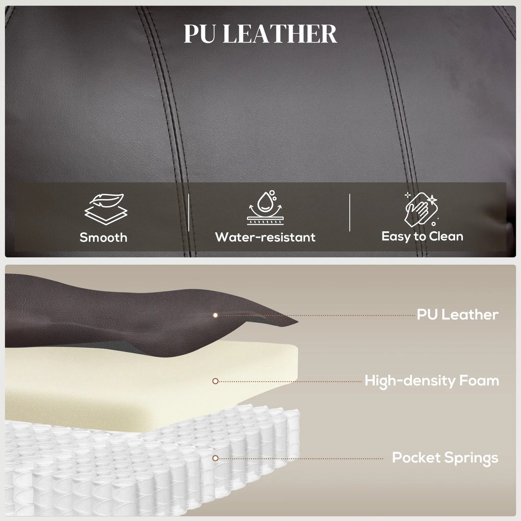 HOMCOM Fotel z funkcją wstawania, fotel relaksacyjny z pomocą przy wstawaniu, z pilotem, uchwytem na kubek, regulowane oparcie, brązowy | Aosom PL