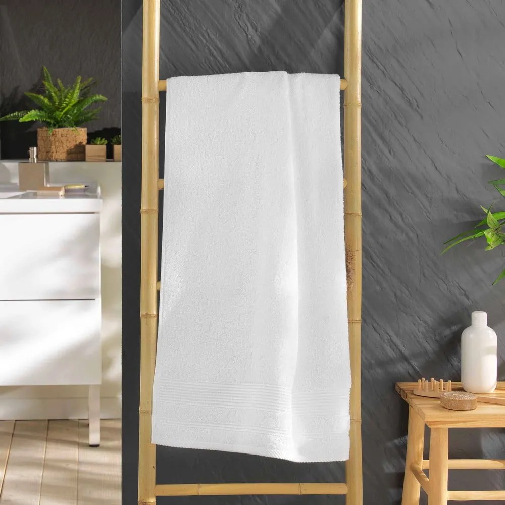 Biały bawełniany ręcznik kąpielowy frotte 70x130 cm Tendresse – douceur d'intérieur