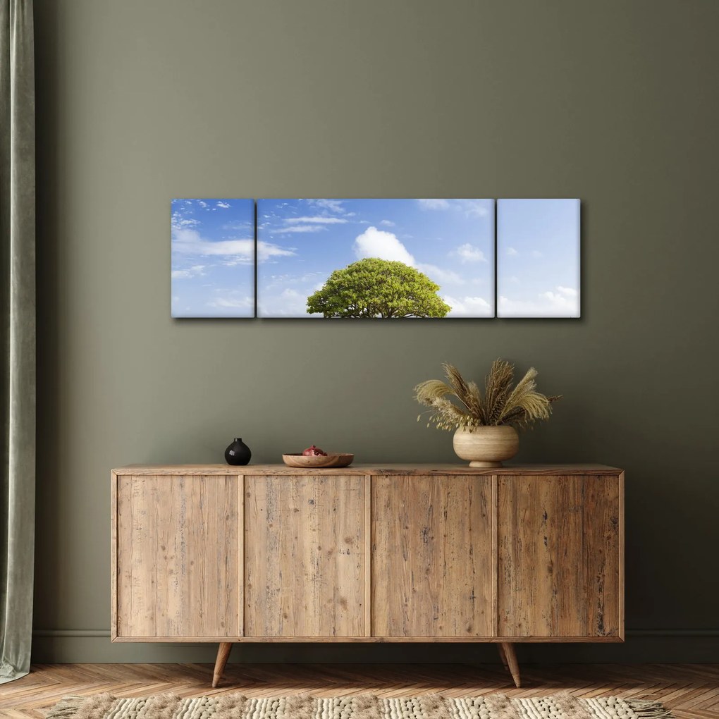 Obraz plaży z drzewem (170x50 cm)