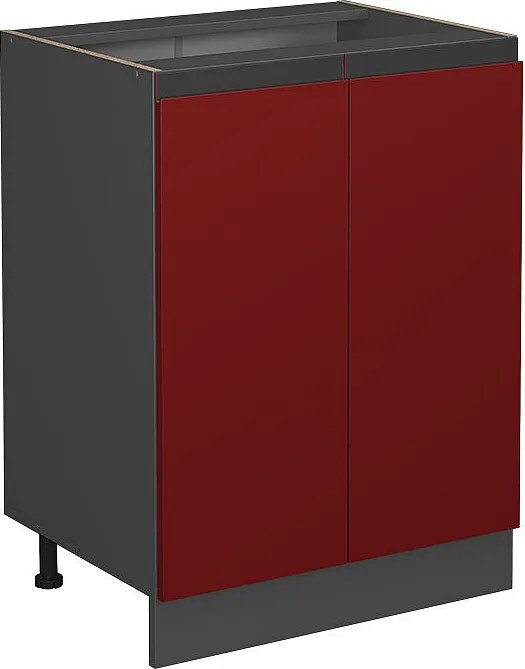 Szafki kuchenne czerwony 60x46x81.6 r-line