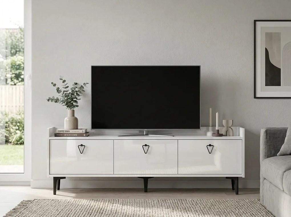 Stolik RTV PIENA 160 cm, biały