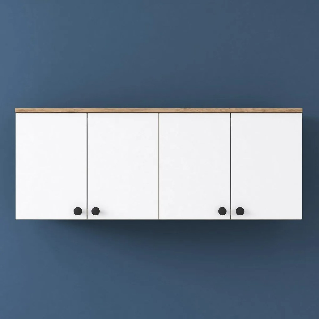 Szafka ścienna Bany Walnut and White