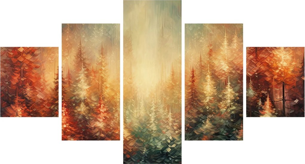 Obraz - Malowanie lasów (125x70 cm)