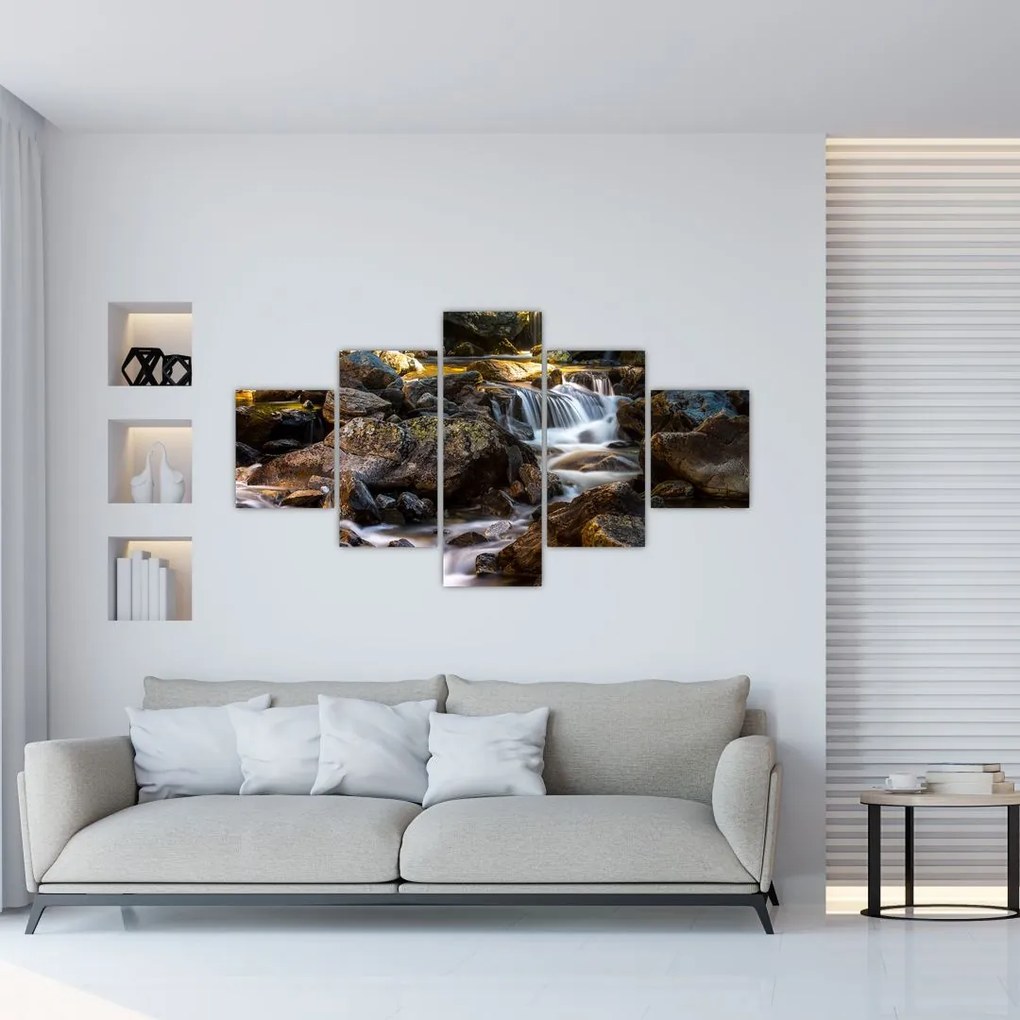Obraz skalistego strumienia (125x70 cm)