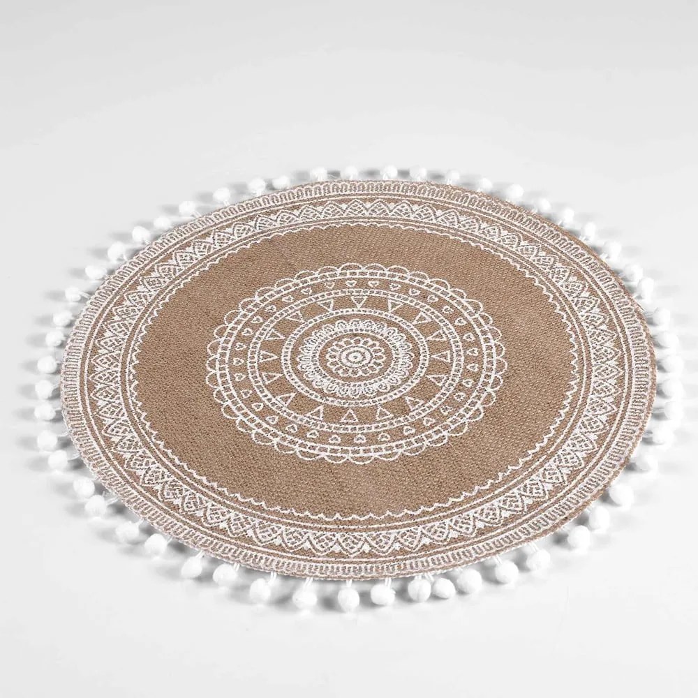 Mata stołowa z juty ø 38 cm Renata – douceur d'intérieur