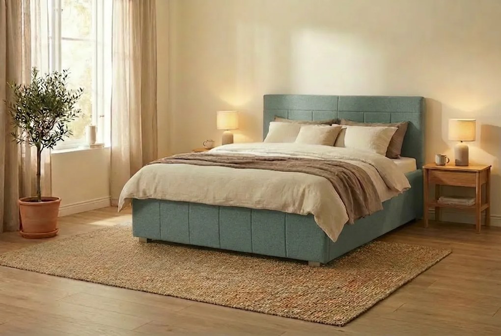 Łóżko RAM 120x200 cm Miętowy Z materacem