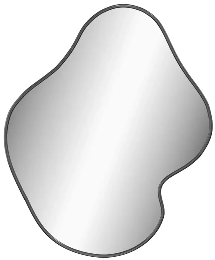 Czarne nieregularne lustro wiszące 50x40 cm Z5-M98