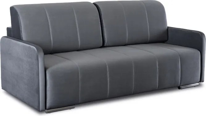 Sofa Rozkładana z Funkcją Spania IBIZA Dwuosobowa Szara Nowoczesna do Salonu