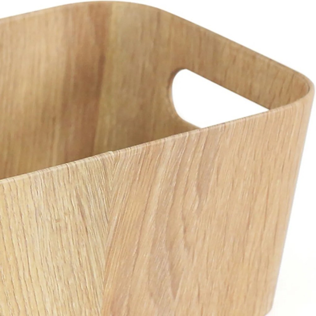 Kitchisimo Zestaw 2 koszy do przechowywania 26 × 18 × 11 cm, naturalny, S