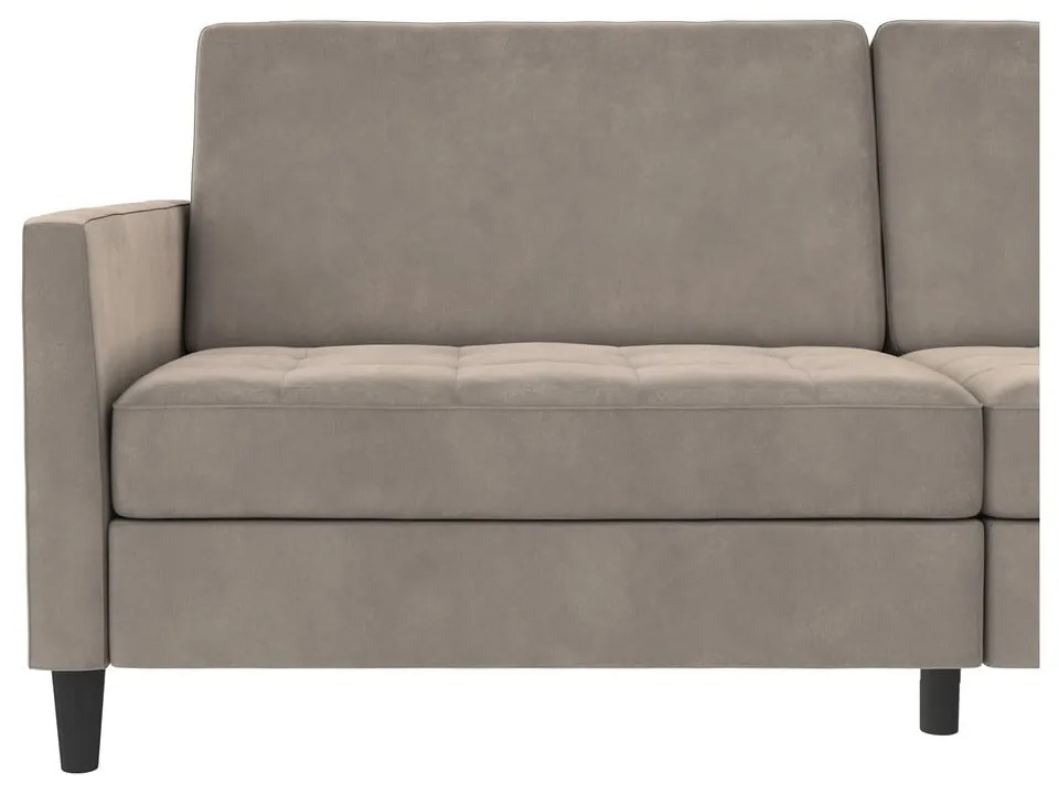Beżowa aksamitna sofa 207 cm Presley – Støraa