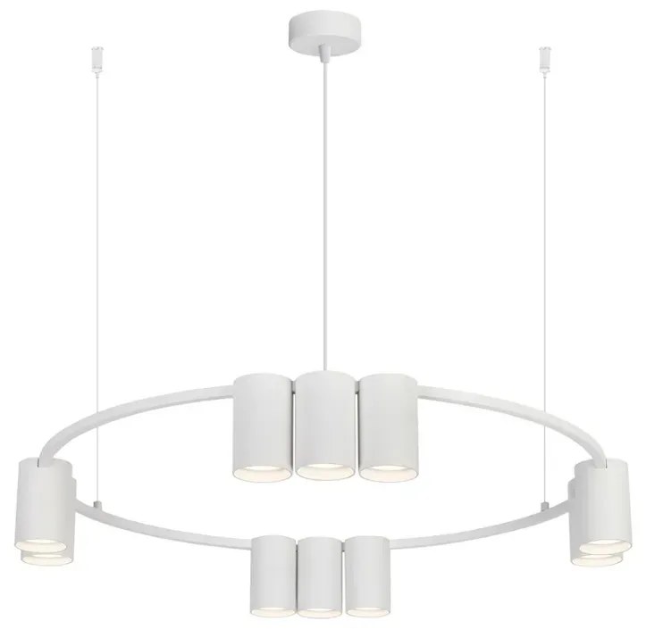 Biała nowoczesna lampa 10 punktowa K406 W9-B70