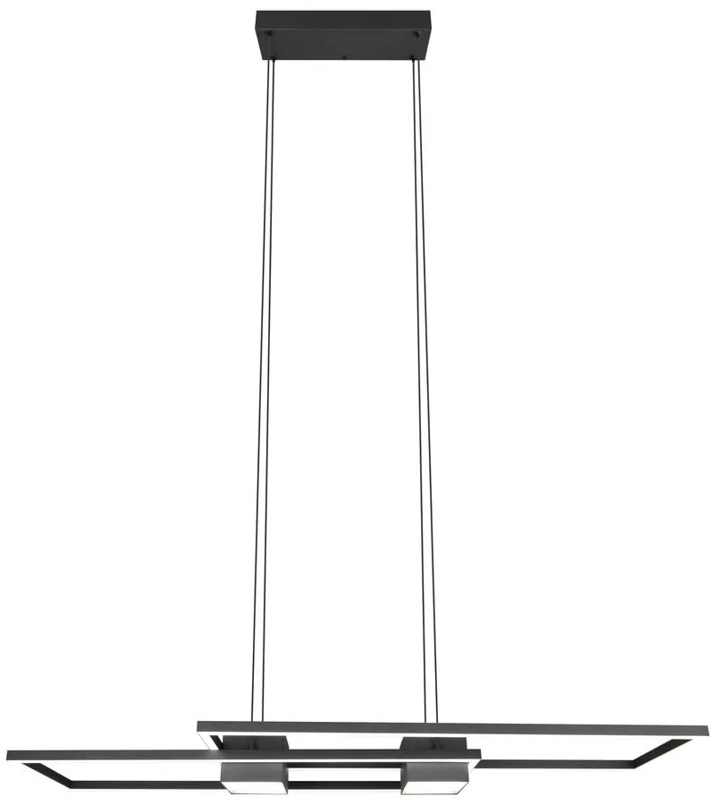 Lampa wisząca LED ze zdalnym sterowaniem i ściemniaczem w kolorze matowej czerni Albany – Trio