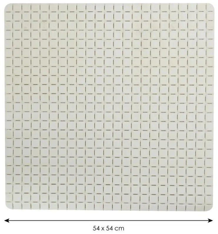 Spirella Antypoślizgowa mata prysznicowa QUADROPremium, biała, 54 x 54 cm